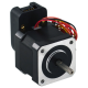 dual shaft NEMA 17 stepper motor with incremental rotary encoder