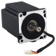 dual shaft NEMA 34 stepper motor with mini fit jr connector