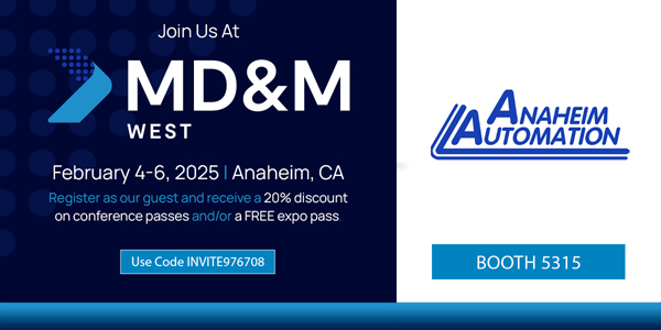 Join Anaheim Automation at the 2025 MD&M West Expo