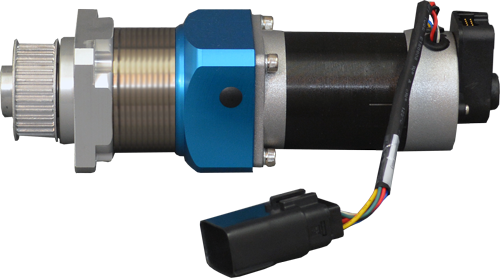 Custom AA Motor with Value-Added Gearbox, Pulley, Encoder, and Connector
