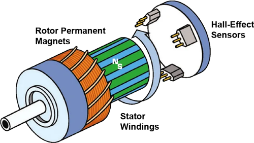 Exploded Diagram of a Brushless DC Motor