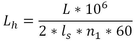 Service Life (L<sub>h</sub>) of Linear Guide in Hours